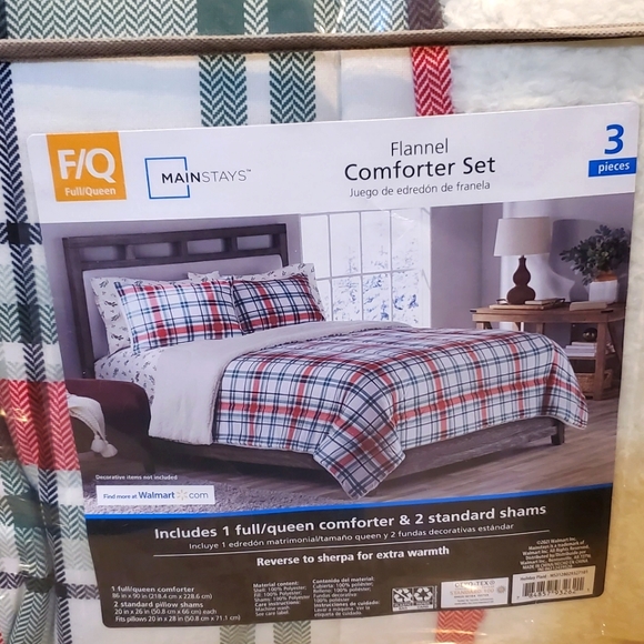 Mainstays Bedding Mainstays Plaid Cozy Flannel Reverse To Super